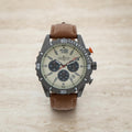 Predator Brown Leather Chronograph Watch
