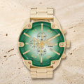 Diesel Green & Gold Chronograph Watch