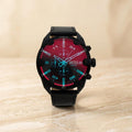 Diesel Black Chronograph Watch, Black & Red Dial