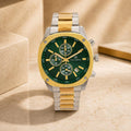 Gianni Sabatini Green Chronograph Watch, Two-Tone Stainless Steel