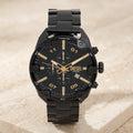 Diesel Black & Gold Chronograph Watch