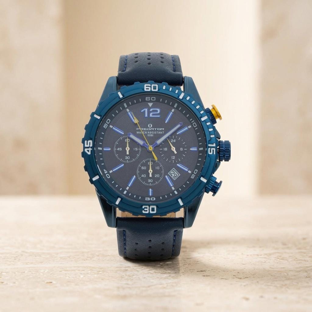 Predator Navy Blue Sports Chronograph Watch