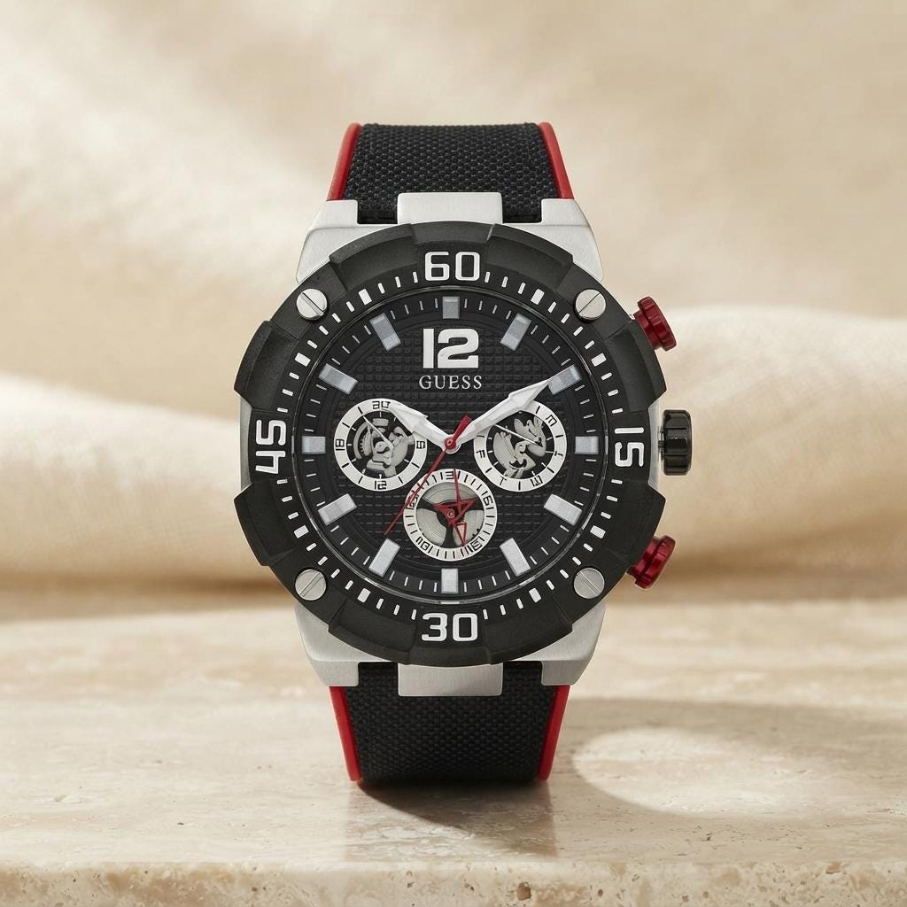 Guess Black Chronograph Watch