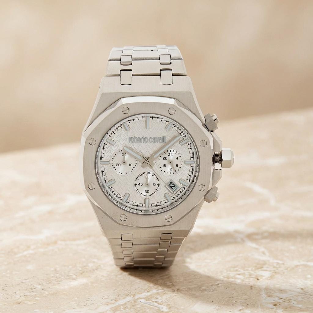 Roberto Cavalli Stainless Steel Sport Ottago Watch
