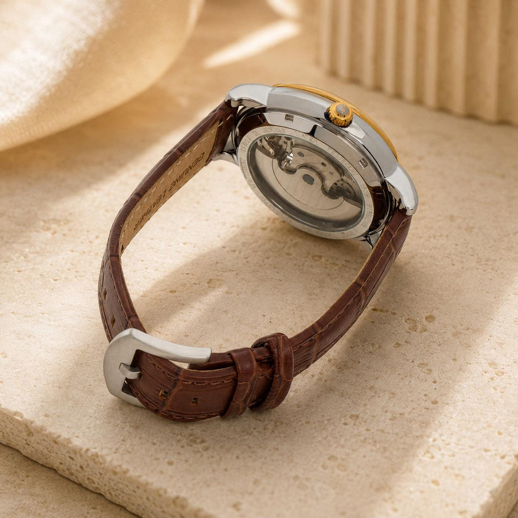 Thomas Tompion Brown Leather Cambridge Automatic Watch