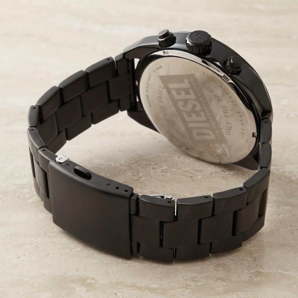 Diesel Black & Gold Chronograph Watch