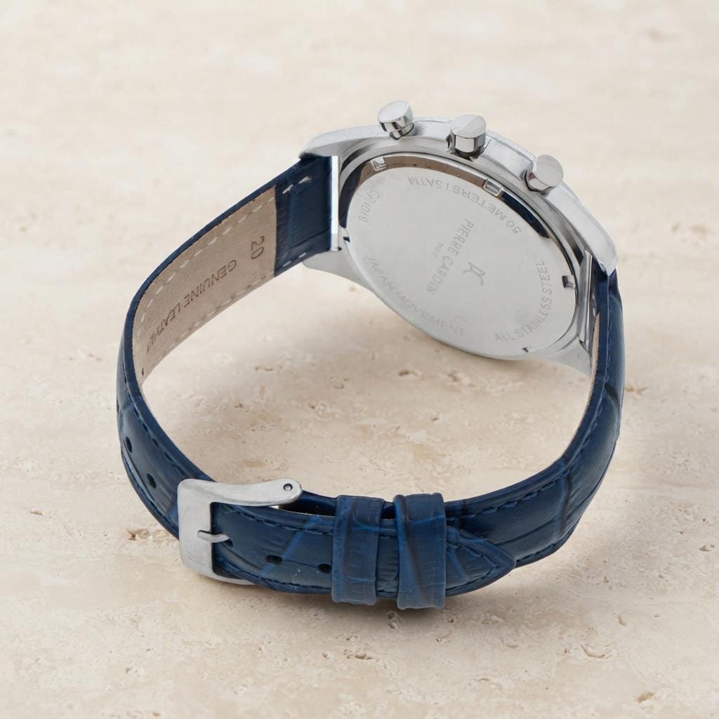 Pierre Cardin Dark Blue Leather Vaugirard Lecourbe Watch