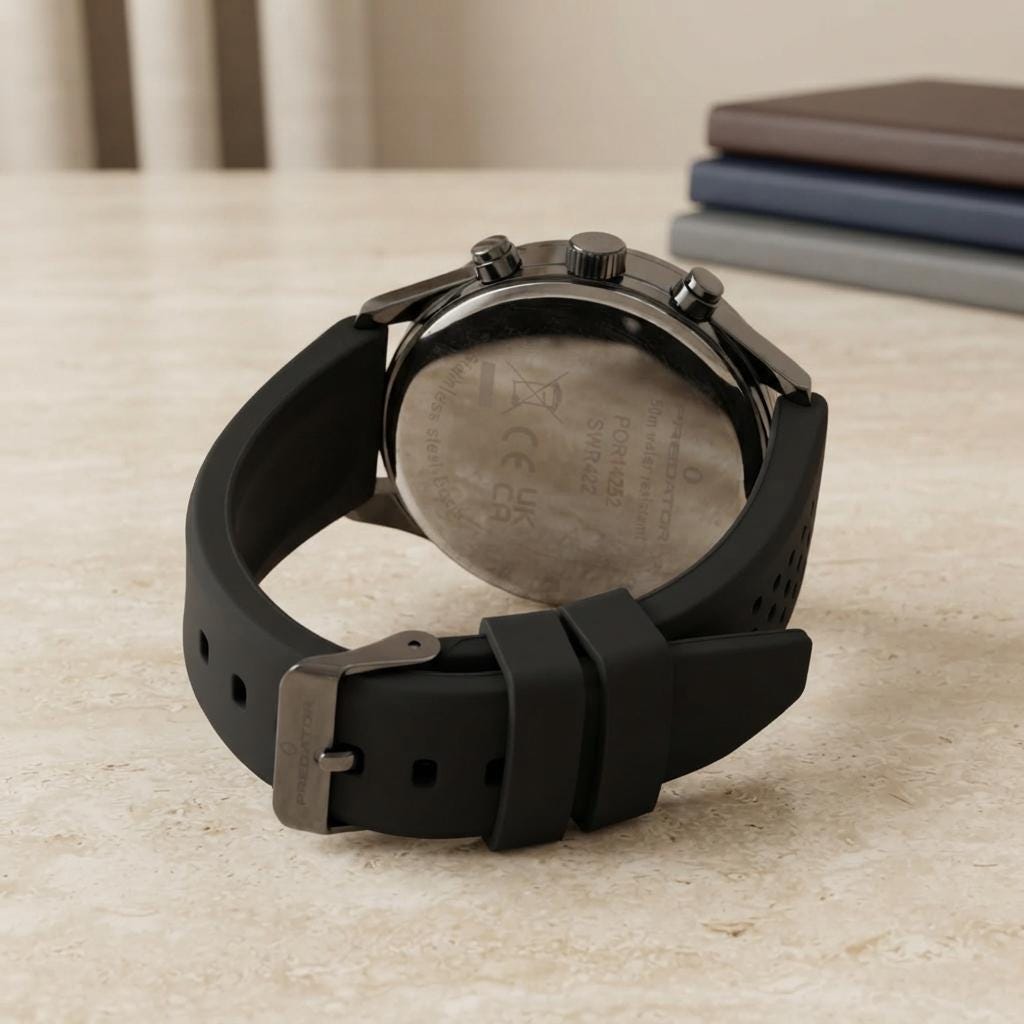 Predator Black Sports Chronograph Watch