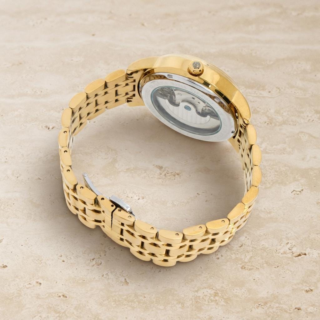 Thomas Tompion Gold Tone Stainless Steel Chronograph Automatic Watch
