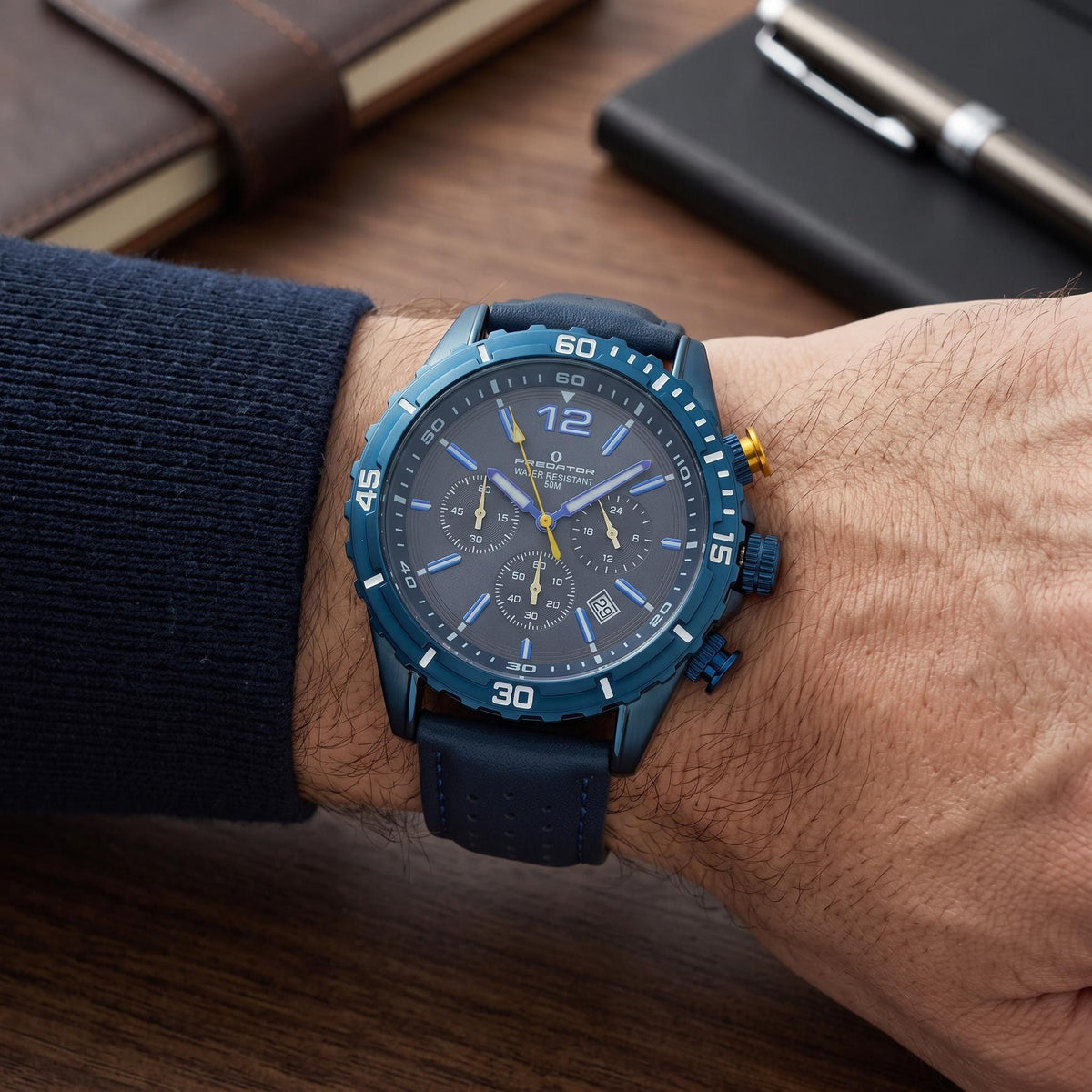 Predator Navy Blue Sports Chronograph Watch