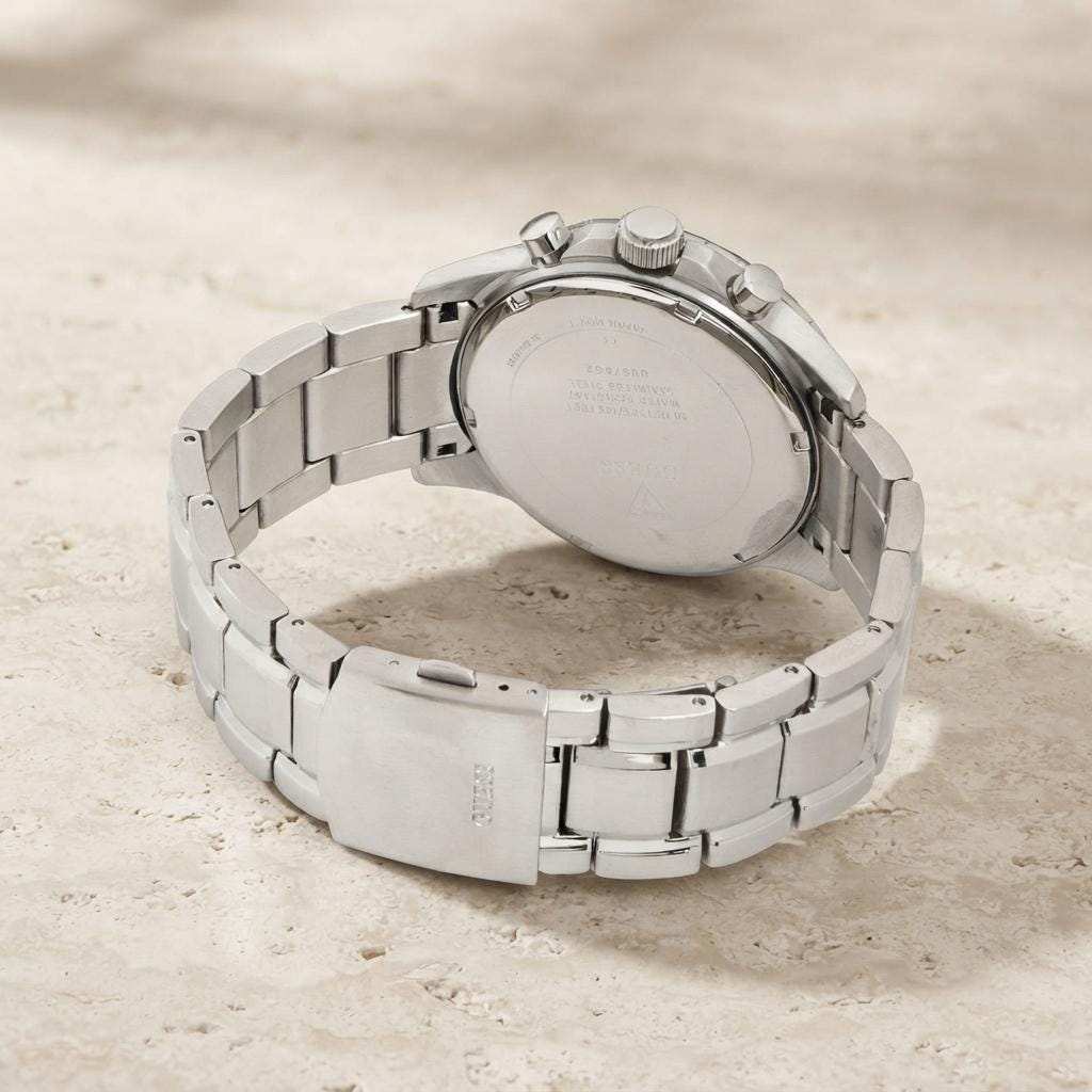 Guess Blue & Silver Chronograph Watch