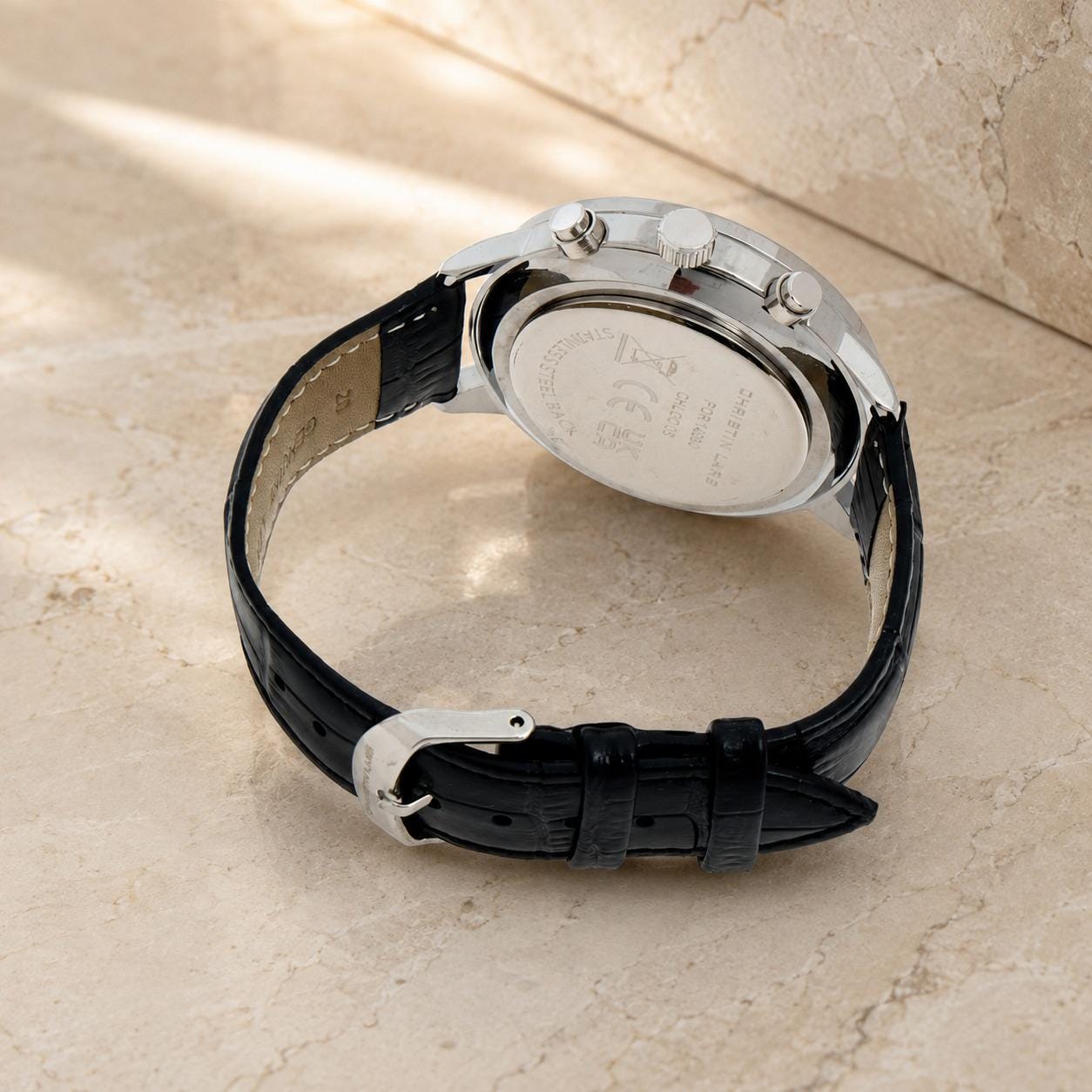 Christin Lars Brown Stainless Steel Chronograph Watch