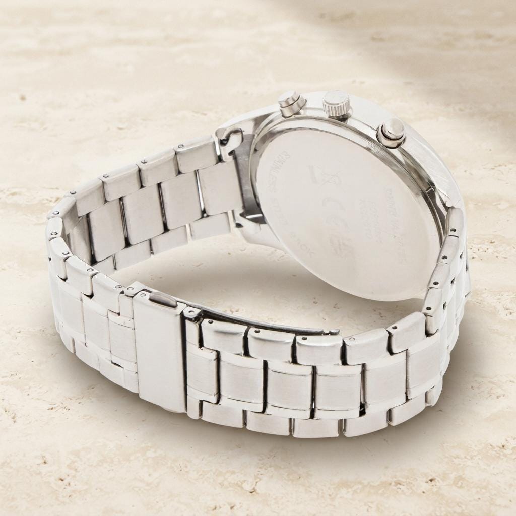 Rene Valente Silver Chronograph Watch
