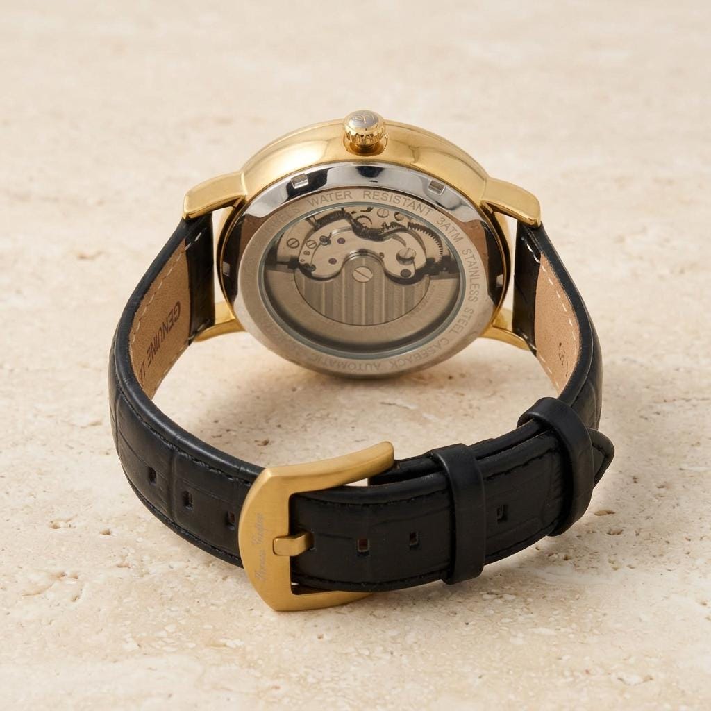 Thomas Tompion Black & Gold Tone Observatory Watch