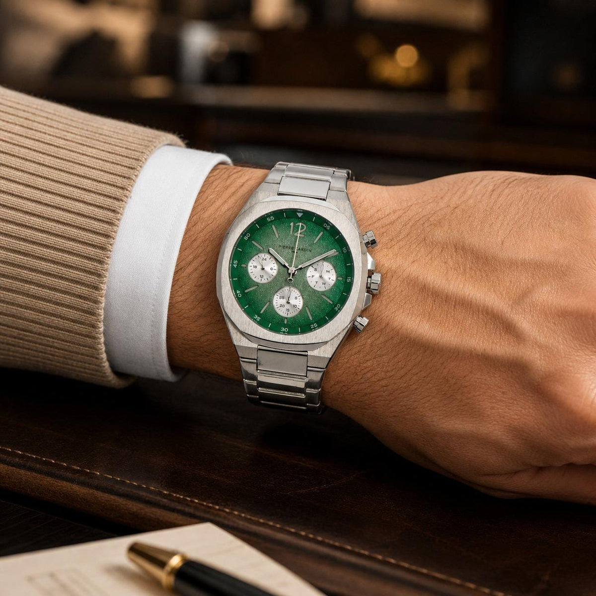 Pierre Cardin Stainless Steel Elysee Concorde Sport Watch