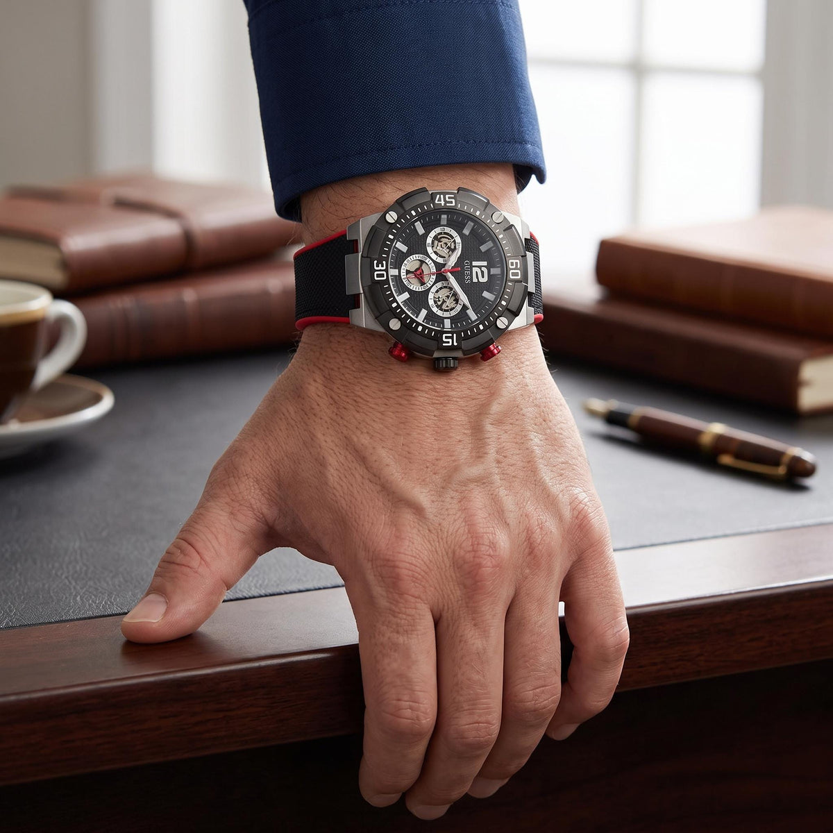 Guess Black Chronograph Watch