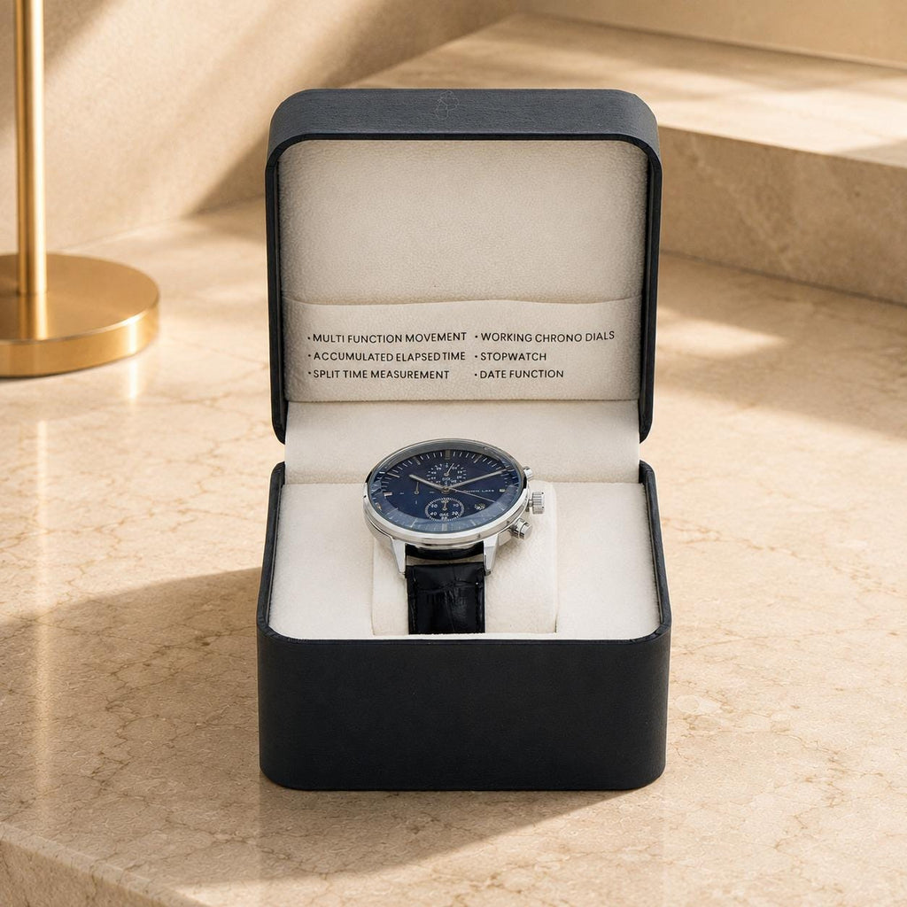 Christin Lars Brown Stainless Steel Chronograph Watch