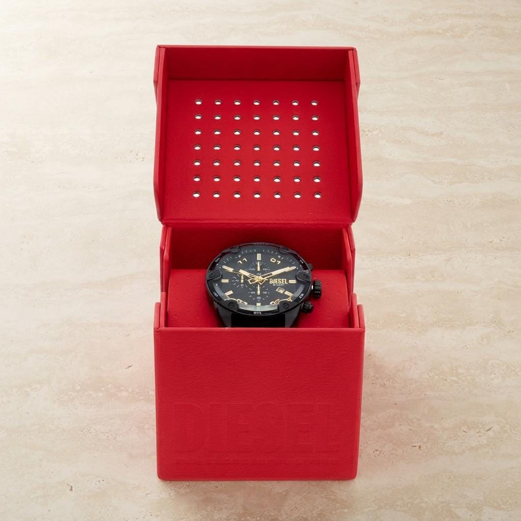 Diesel Black & Gold Chronograph Watch