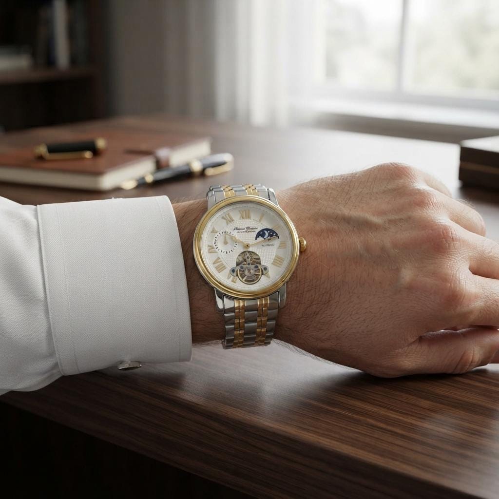 Thomas Tompion Automatic Watch, Two-Tone Stainless Steel