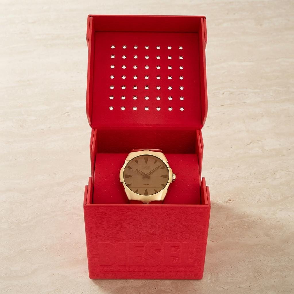 Diesel Gold Tone D Sruptor Metamorph Watch