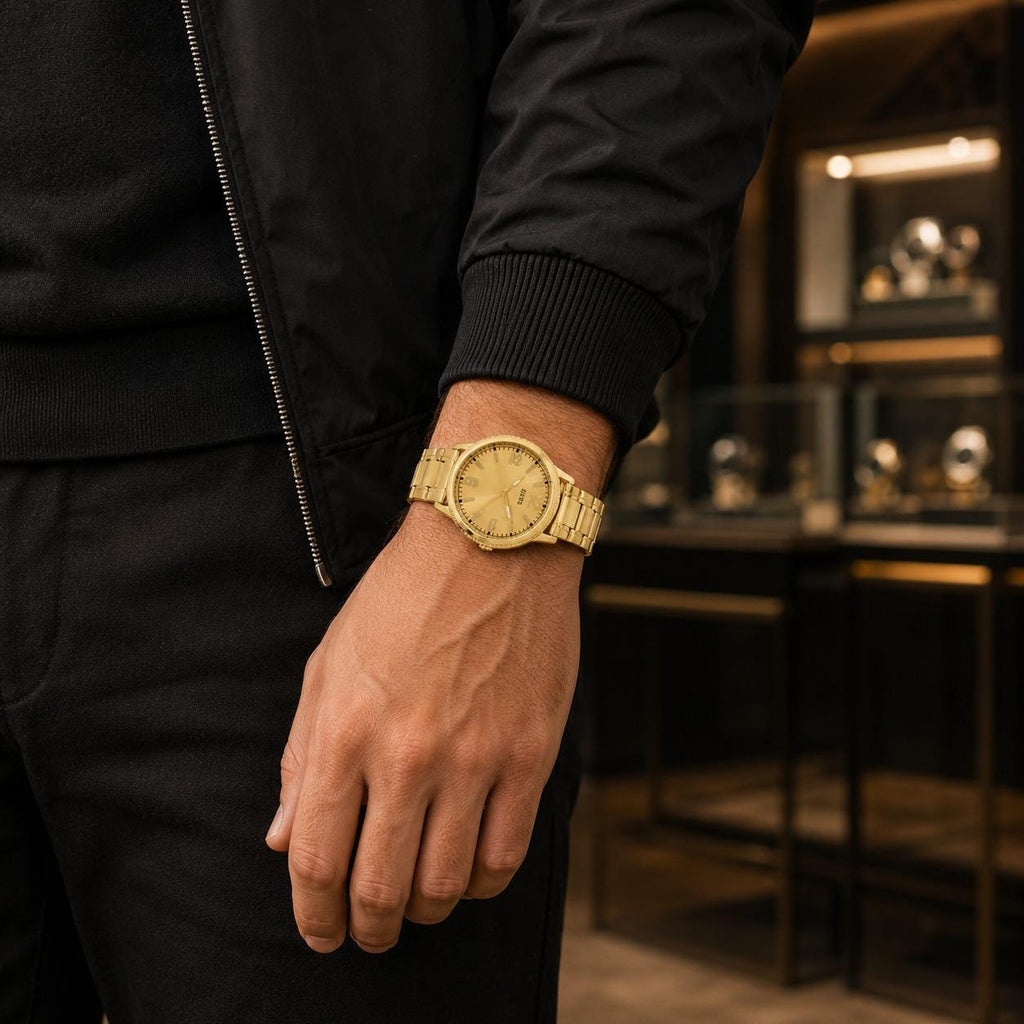 Guess Gold Tone Stainless Steel Standard Watch