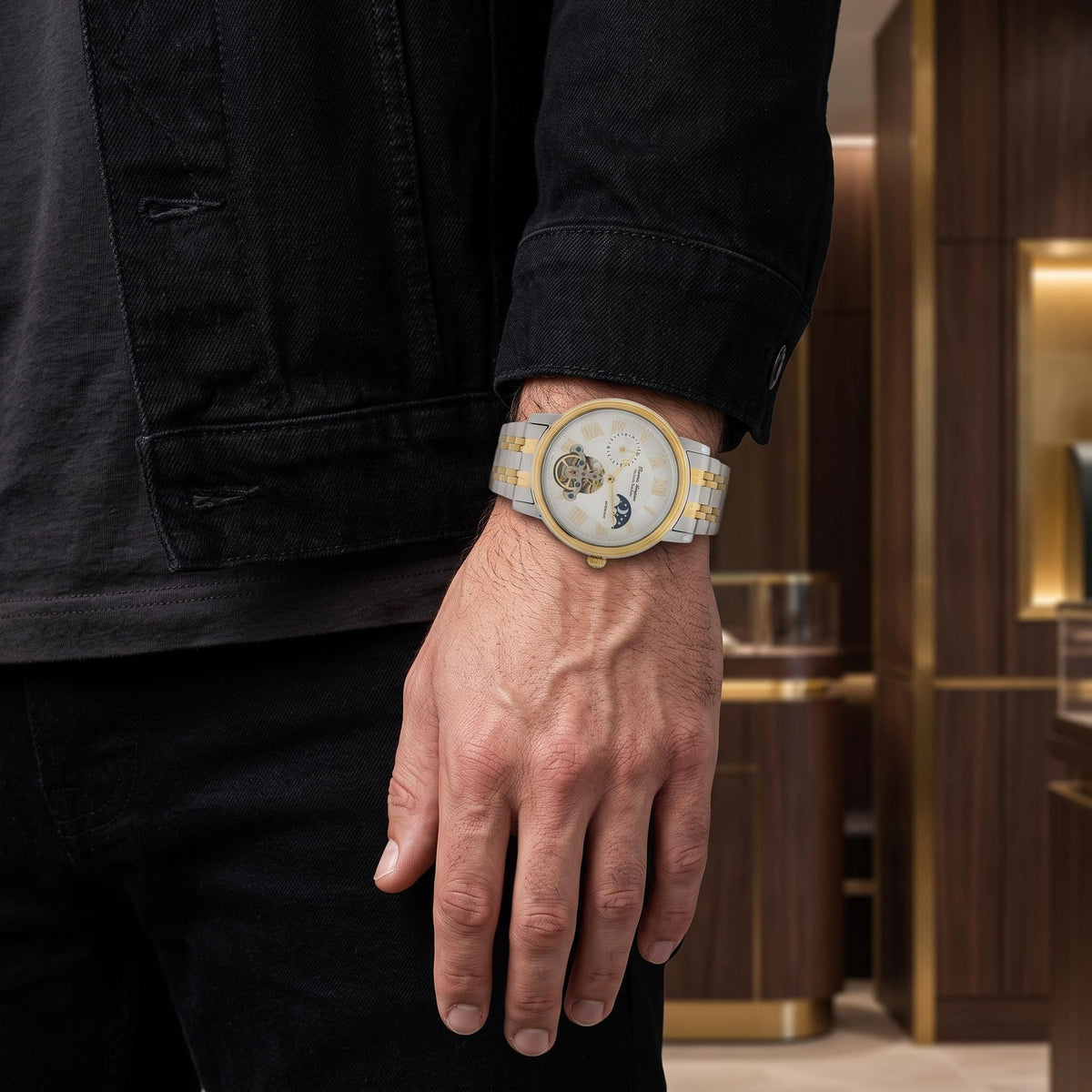 Thomas Tompion Automatic Watch, Two-Tone Stainless Steel