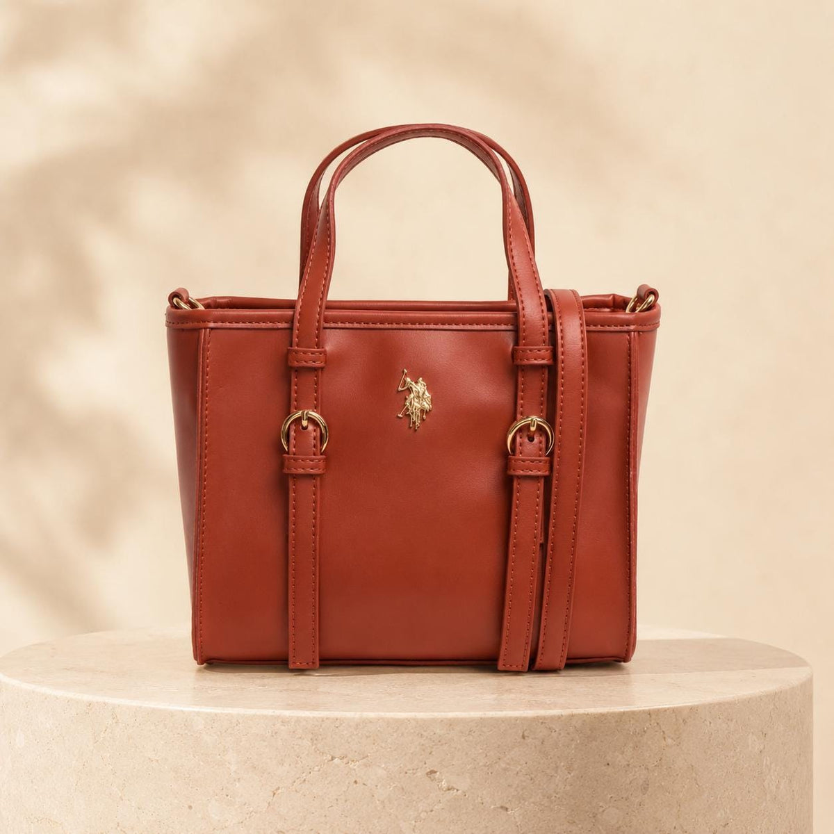 U.S. Polo Assn. Cognac Warwickshire Mini Shop Bag