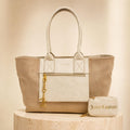 Juicy Couture Beige & Cream Tote Bag with Matching Pouch