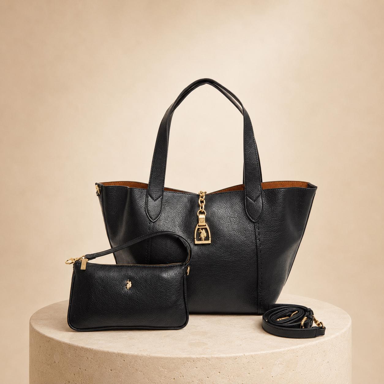 U.S. Polo Assn. Black Helcho Tote Bag