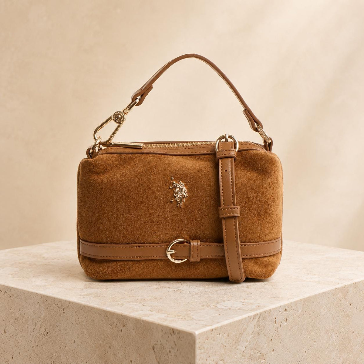U.S. Polo Assn. Brown Warwickshire Mini Hobo Bag