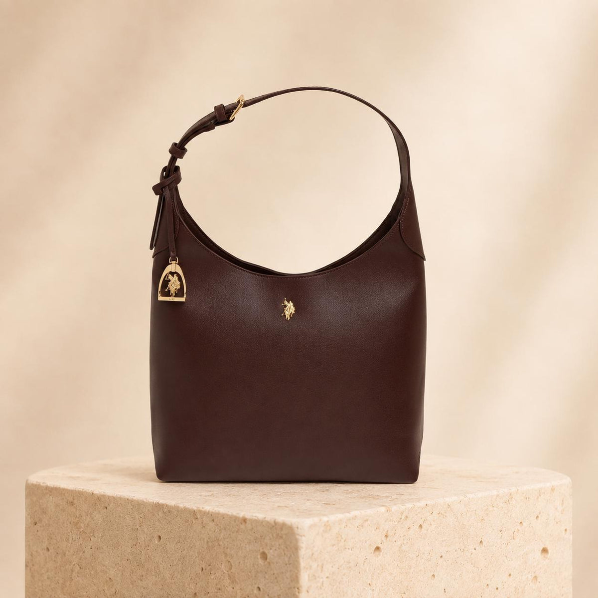 U.S. Polo Assn. Chocolate Brown Hobo Bag