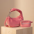 Juicy Couture Pink Velour Blossom Shoulder Bag