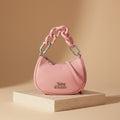 Juicy Couture Pink Grab Bag, Faux Leather, Chunky Chain