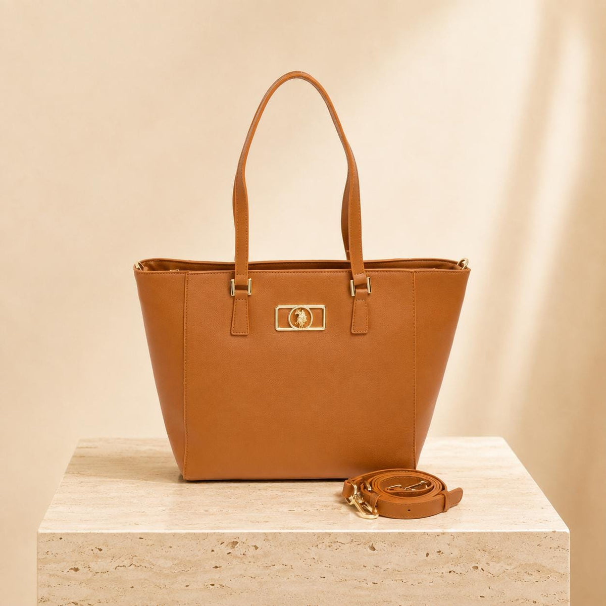U.S. Polo Assn. Burnt Orange Shopper Bag