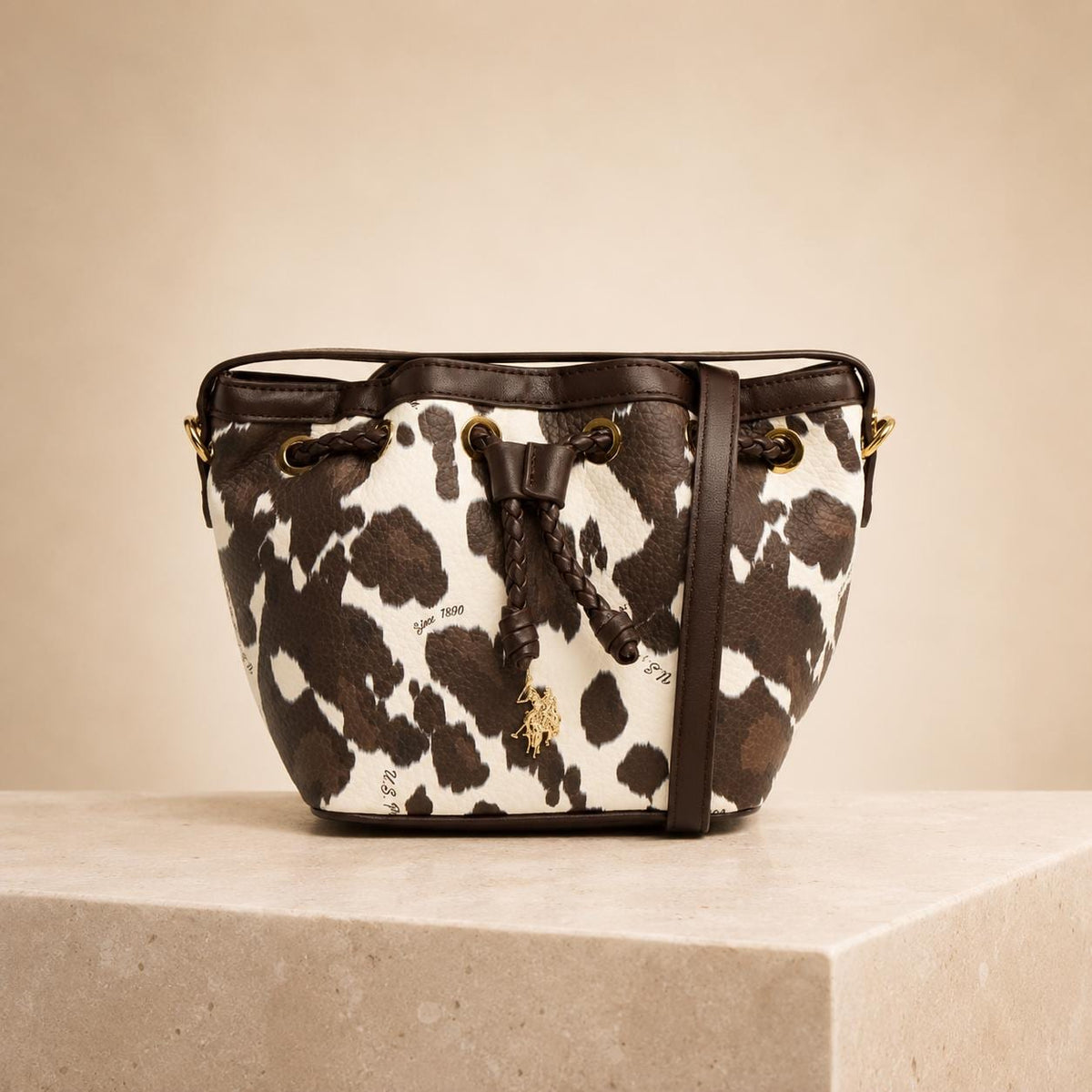 U.S. Polo Assn. Brown & White Warwikshire Cow Spot Grab Bag