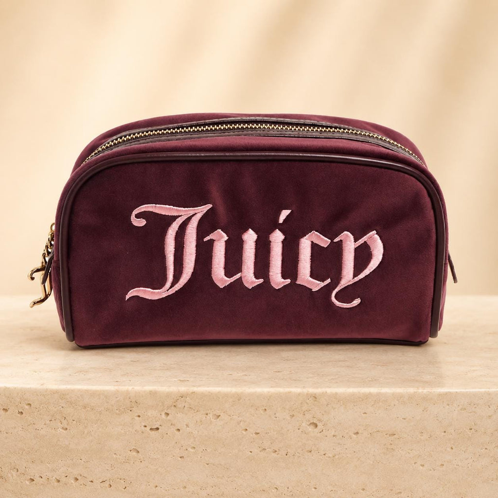 Juicy Couture Burgundy Cosmetic Bag