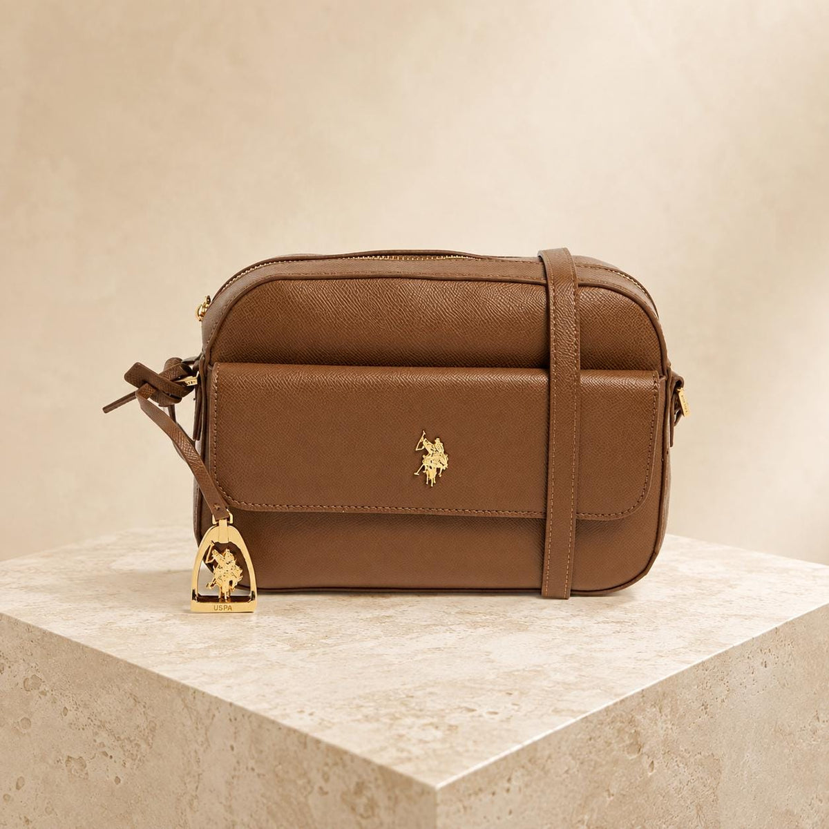 U.S. Polo Assn. Brown Jones Crossbody Bag