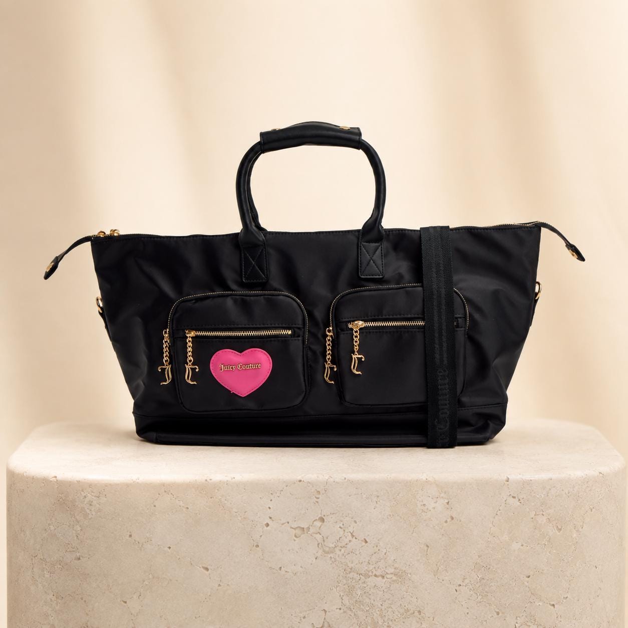 Juicy Couture Black Heart Weekend Bag