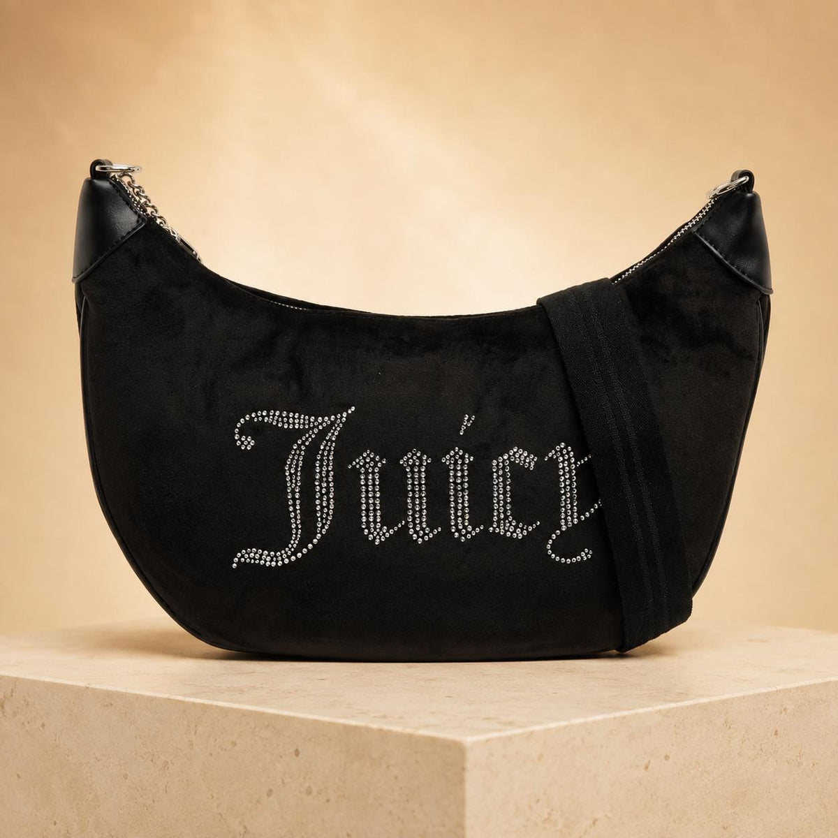 Juicy Couture Black Embellished Shoulder Bag