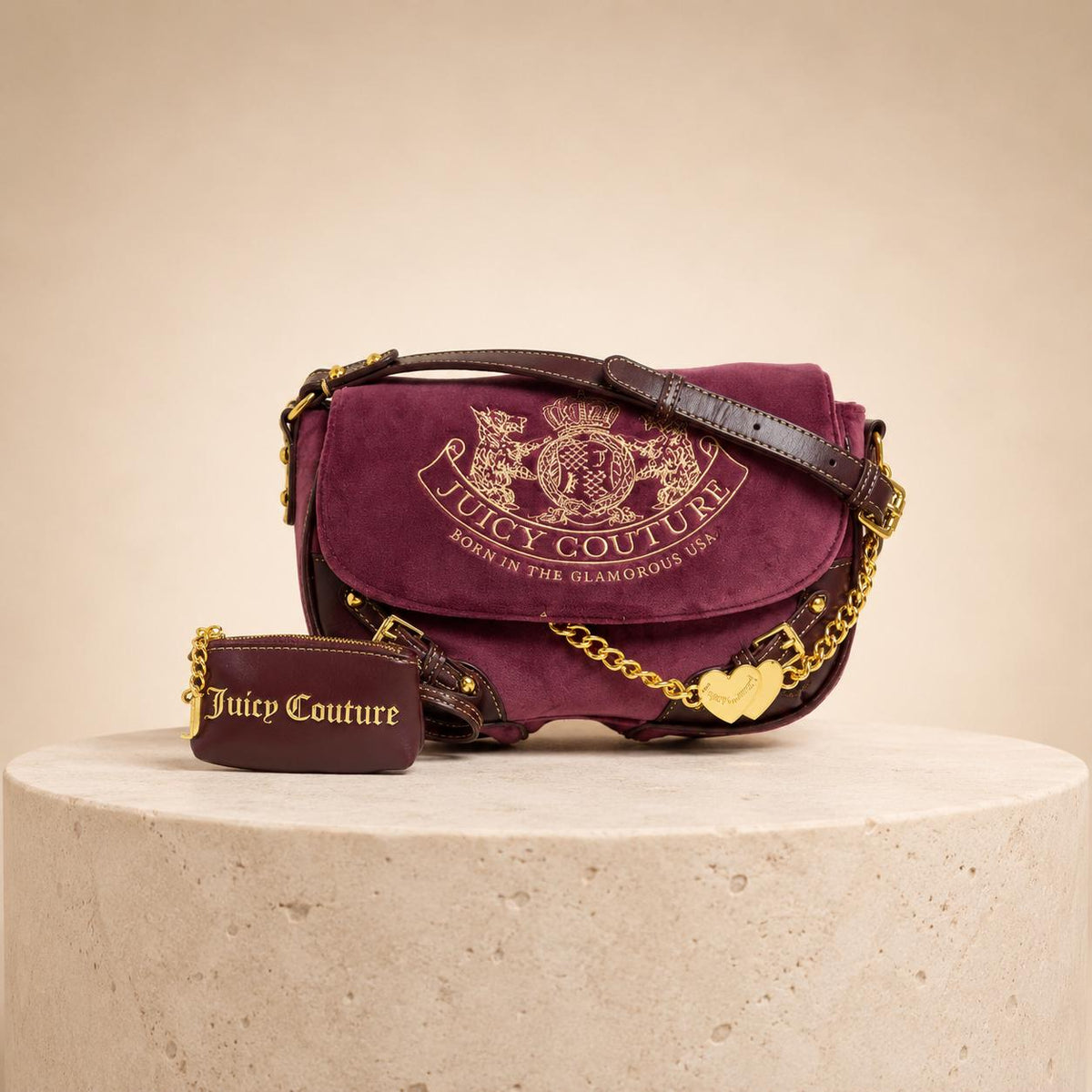 Juicy Couture Burgundy Crossbody Bag