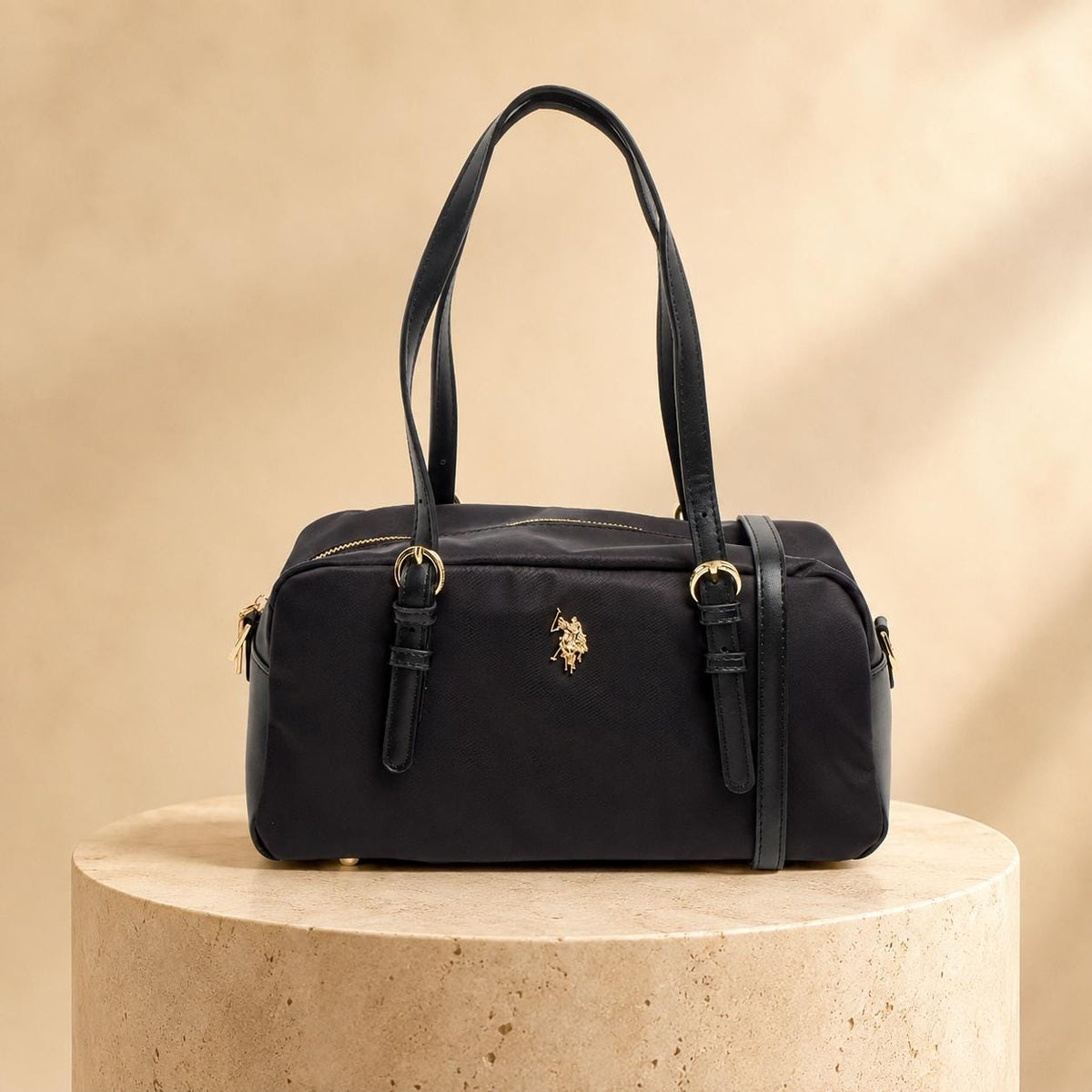 U.S. Polo Assn. Black Nylon Houston Bowling Bag