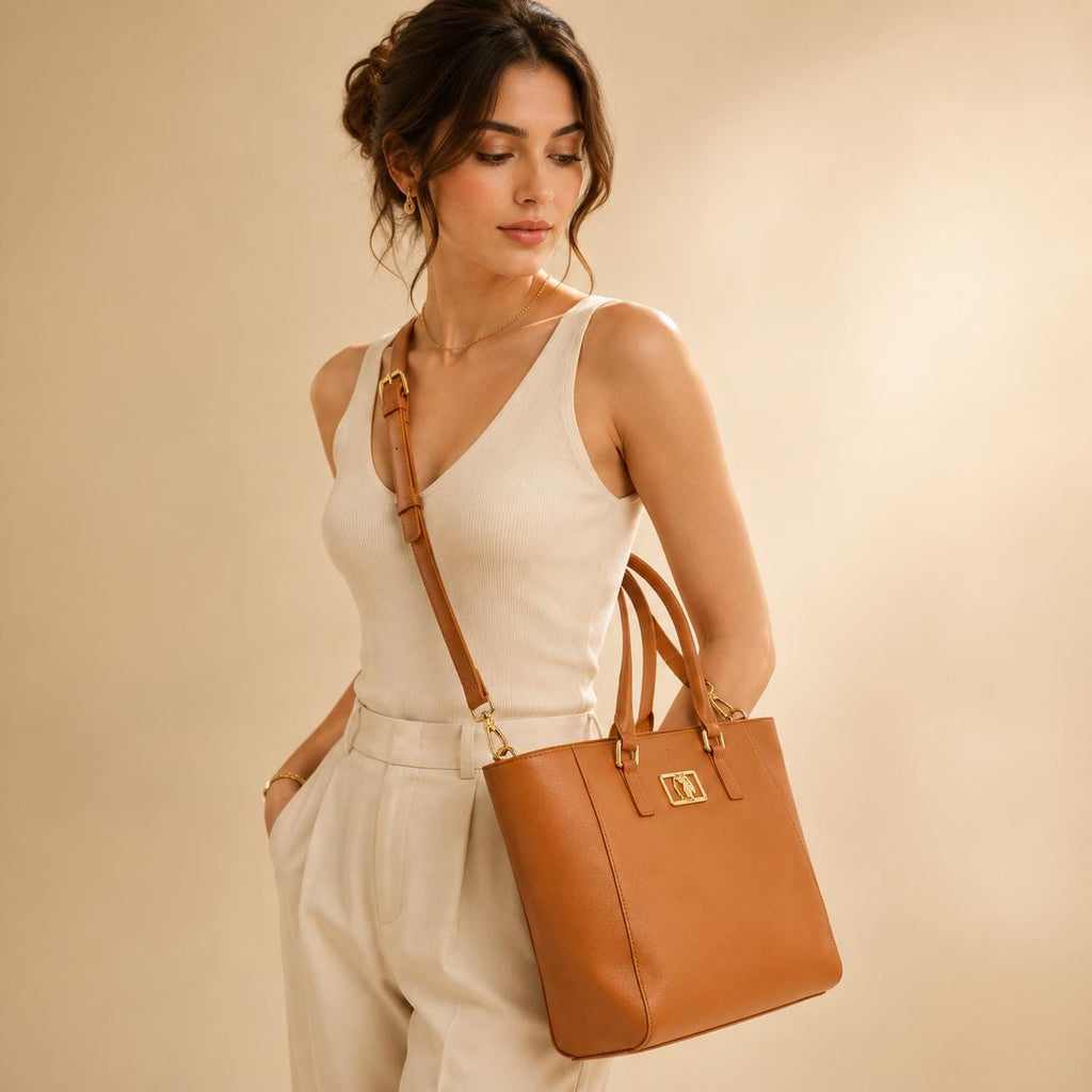 U.S. Polo Assn. Burnt Orange Shopper Bag