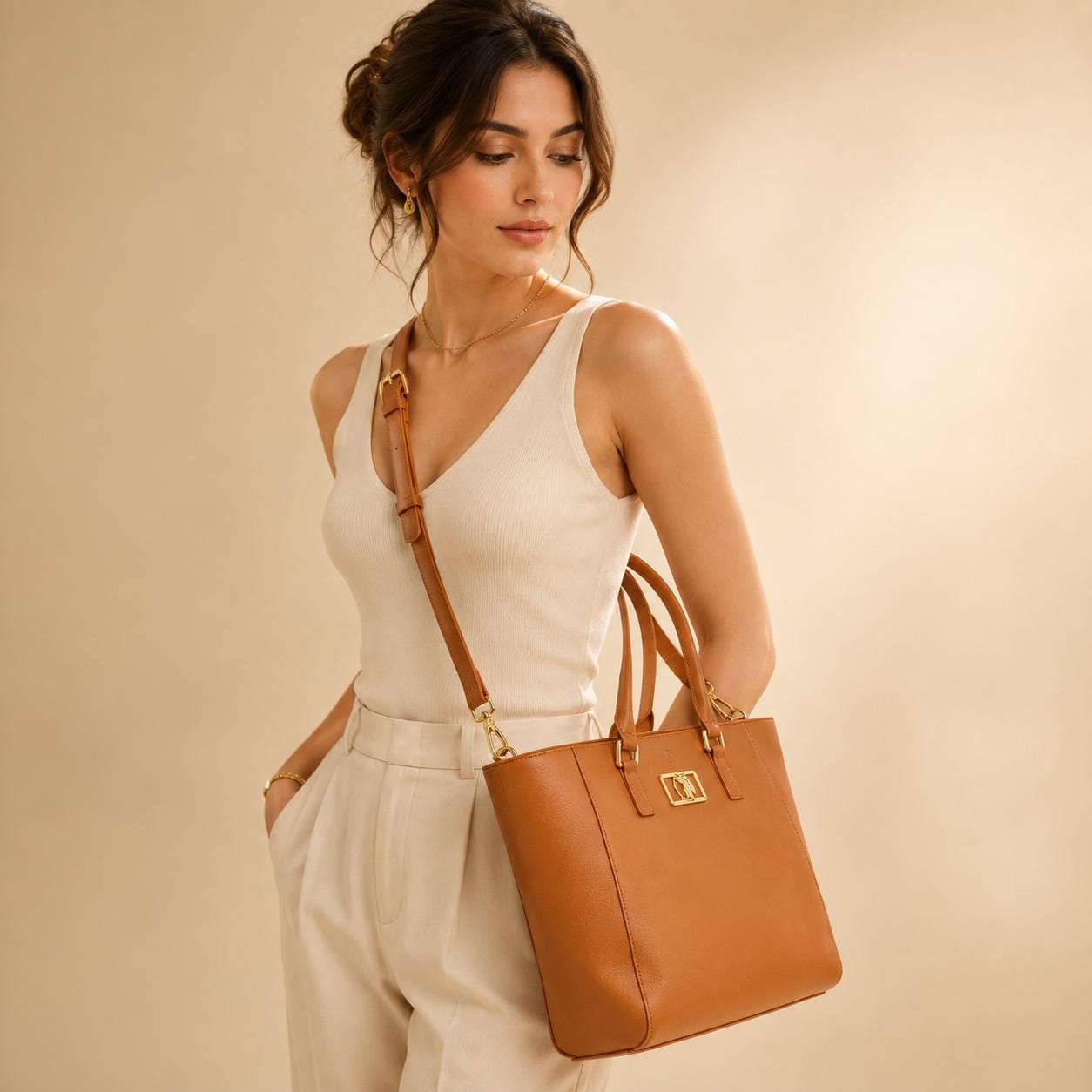 U.S. Polo Assn. Burnt Orange Shopper Bag