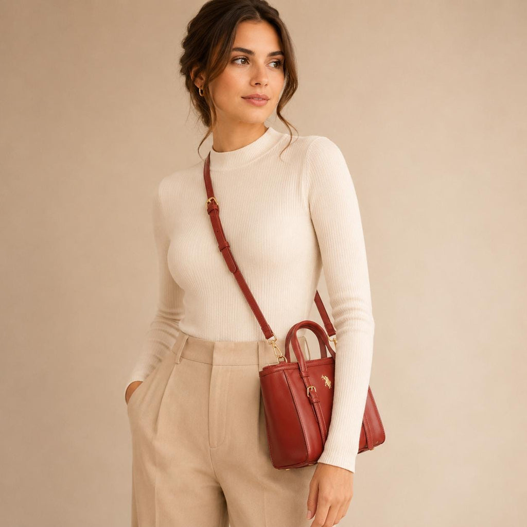 U.S. Polo Assn. Cognac Warwickshire Mini Shop Bag