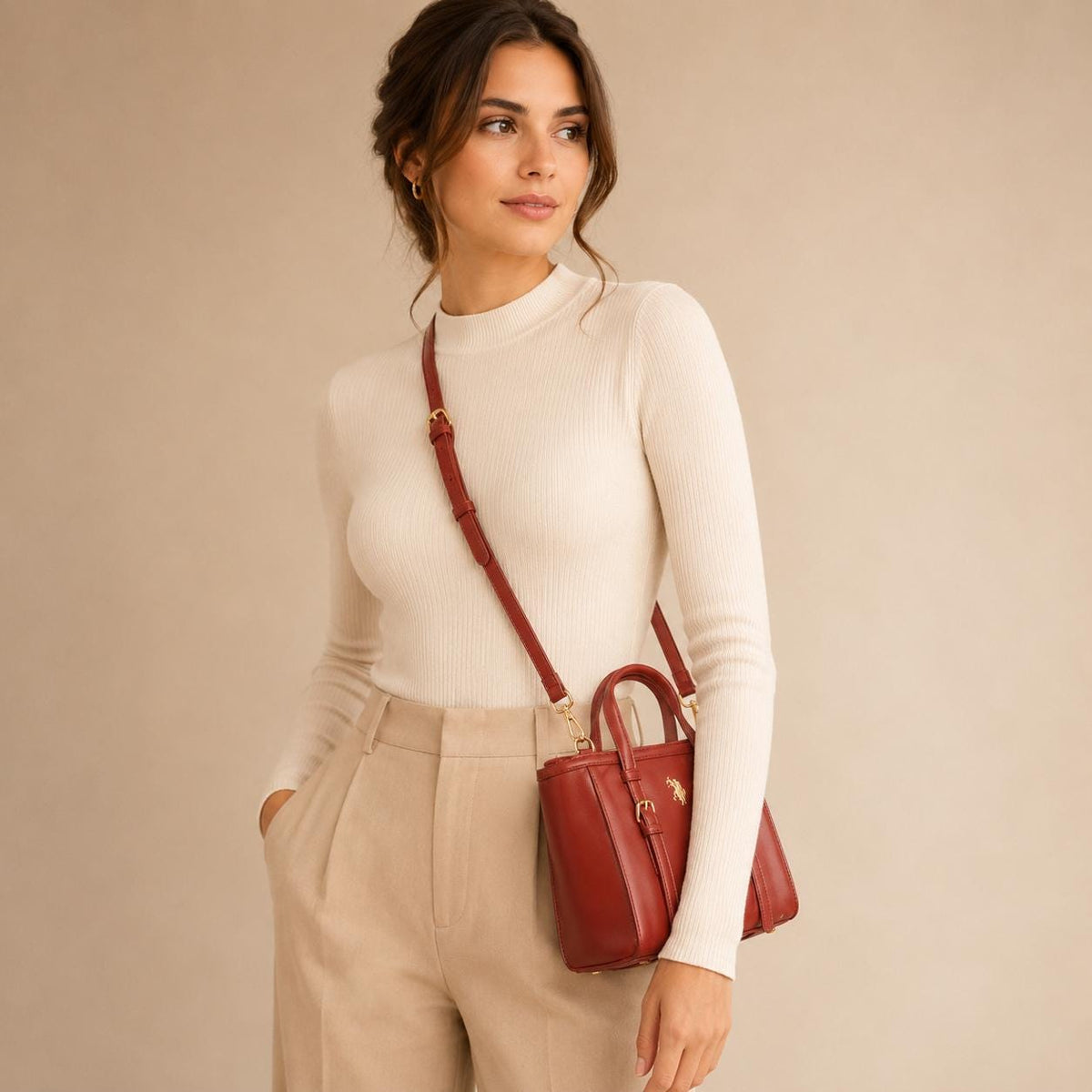 U.S. Polo Assn. Cognac Warwickshire Mini Shop Bag