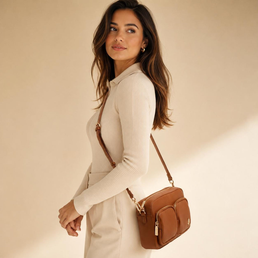 U.S. Polo Assn. Brown Mansion Cross Body Bag