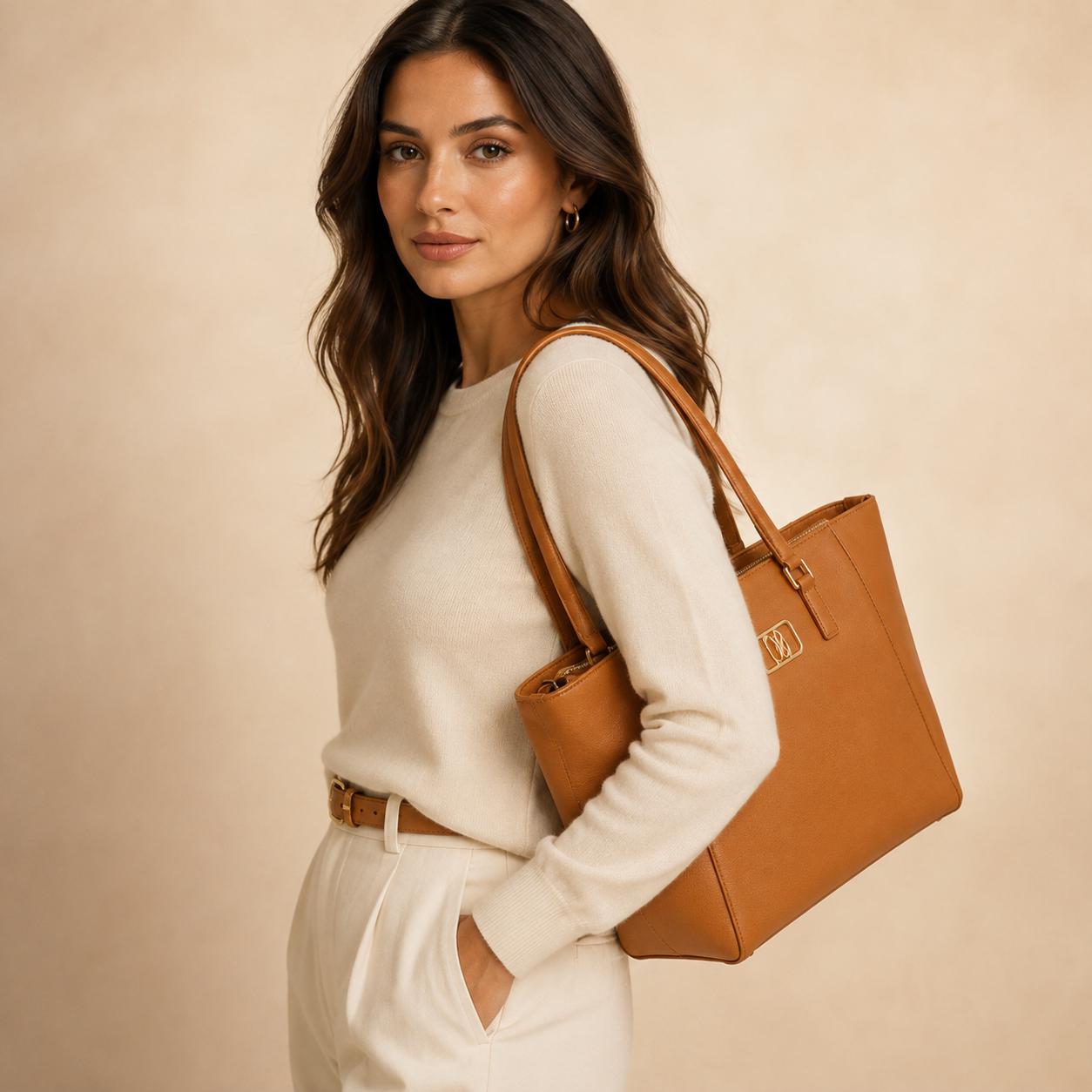 U.S. Polo Assn. Tan Jones Tote Bag