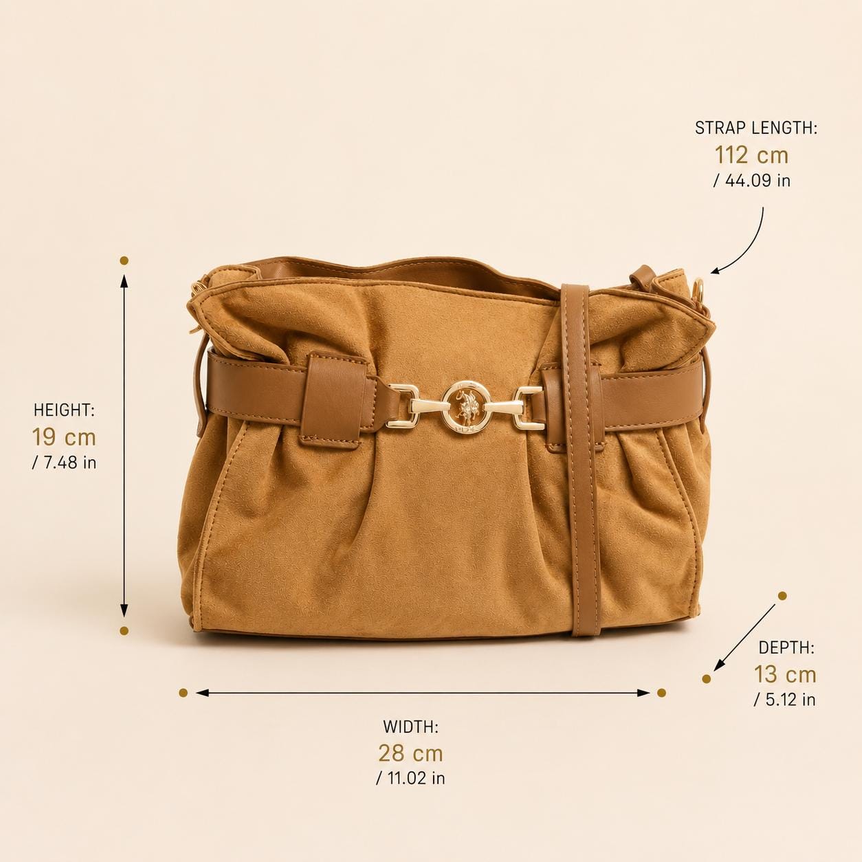 U.S. Polo Assn. Light Brown Jane Cross Body Bag