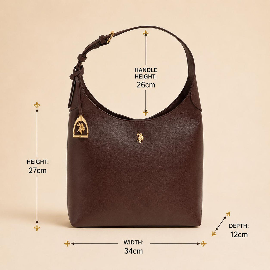 U.S. Polo Assn. Chocolate Brown Hobo Bag