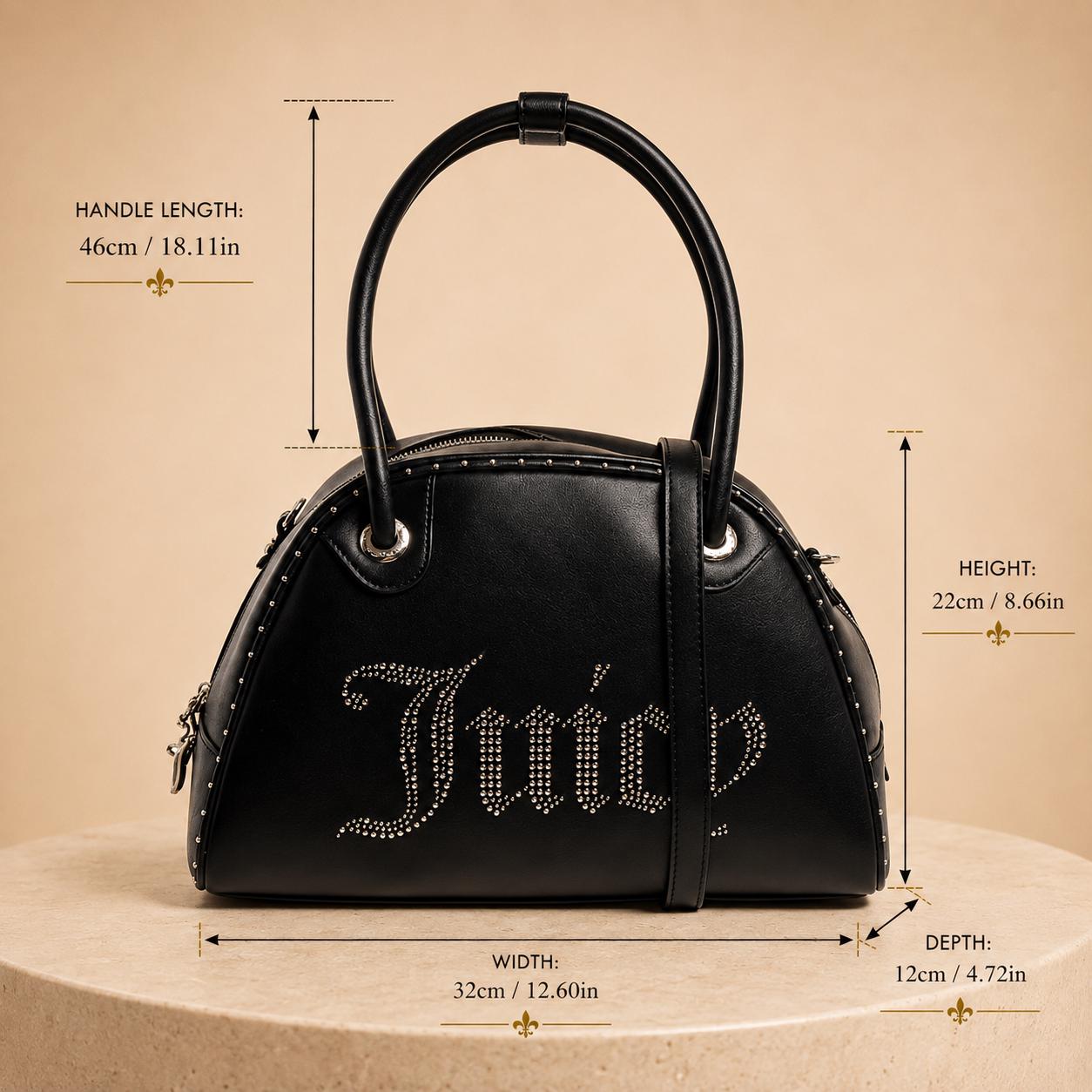 Juicy Couture Black Kimberly Bowling Bag